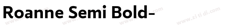 Roanne Semi Bold字体转换